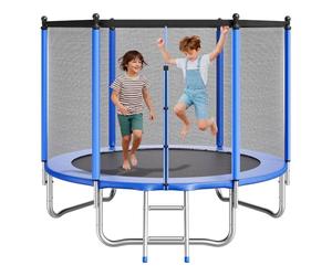 VEVOR Trampoline d'extérieur, 244 x 244 cm, Trampoline de Loisirs antirouille Rond avec Filet de sécurité et Cadre en Acier, certifié ASTM, capacité de Charge maximale 120 kg, pour Enfants et Adultes
