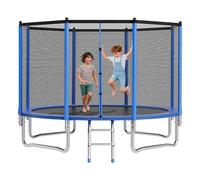 VEVOR Trampoline d'extérieur, 366 x 366 cm, Trampoline de Loisirs antirouille Rond avec Filet de sécurité et Cadre en Acier, certifié ASTM, capacité de Charge maximale 181 kg, pour Enfants et Adultes