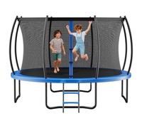 VEVOR Trampoline d'extérieur, 427 x 427 cm, Trampoline de Loisirs antirouille avec Filet de sécurité et Coussin épais, certifié ASTM, capacité de Charge maximale de 204 kg, pour Enfants et Adultes