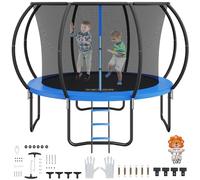 VEVOR Trampoline Extérieur Intérieur 3 m Trampoline pour Enfants Charge Maximale 150 kg avec Filet de Sécurité à 360° Couverture de Mousse Épaisse Facile à Installer pour Parc de Loisir Arrière-Cour