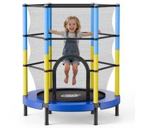 VEVOR Trampoline pour Enfants 140 cm Mini-trampoline avec Filet de Sécurité, Pour Tout-petits Intérieur Extérieur Jardin Aire de Jeux, Rond, Capacité de Charge Maximale 60 kg, Stabilité Optimale