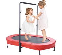 VEVOR Mini trampoline pliable fitness rebounder pour tout-petits 1435 mm rouge