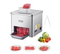 VEVOR Trancheuse à viande commerciale, 550 W, machine à découper la viande, 159 kg/h, acier inoxydable, épaisseur 2,5-10 mm, trancheuse électrique pour aliments, pour cuisine, restaurant, supermarché