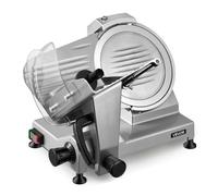 VEVOR Trancheuse Électrique 240 W, Trancheuse à Jambon avec Épaisseur de Coupe Réglable 0-12 mm, pour Saucisson Pain Fromage Viande Charcuterie, Lame en Acier au Carbone 250 mm et Affûteur Intégré