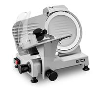 VEVOR Trancheuse Électrique 300 W, Épaisseur de Coupe Réglable 0-12 mm | Pour Saucisson Pain Fromage Viande Charcuterie, Lame Amovible en Acier au Carbone 220 mm, Trancheuse à Jambon Professionnelle