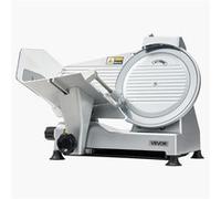 VEVOR Trancheuse Électrique 320W Lame Tranchante de 25cm Épaisseur Réglable 0-1cm Maison Argent