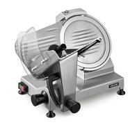 VEVOR Trancheuse Électrique 240 W, Trancheuse à Jambon avec Épaisseur de Coupe Réglable 0-12 mm, pour Saucisson Pain Fromage Viande Charcuterie, Lame en Acier au Carbone 250 mm et Affûteur Intégré