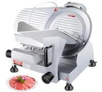 VEVOR Trancheuse Électrique Commerciale 320 W Trancheuse à Jambon Lame 300 mm 350-400 tr/min Trancheuse Charcuterie en Acier Inoxydable et Alu pour Couper en Tranches Viande Fromage Légumes Fruits