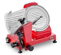 VEVOR Trancheuse Électrique Professionnelle, Lame en Acier au Carbone 25 cm, pour Saucisson Fromage Viande Charcuterie, Épaisseur de Coupe Réglable 0-12 mm, Trancheuse à Jambon 340 W 300-450 tr/min