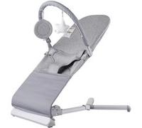 VEVOR Transat Bébé 0-9 Mois Siège Transat Pliable Gris Clair avec Barre de Jouet Gris clair