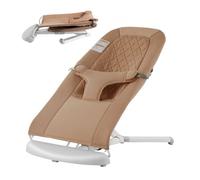 VEVOR Transat Bébé 0-9 Mois Siège Transat Pliable 2 Angles d'Inclinaison Camel