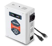 VEVOR Transformateur 110 V à 220 V, Transformateur de Tension Élévateur 2000 VA, avec 2 Prises Européennes, Sortie USB, Écran LCD, Protection Contre Surcharges Surintensités, pour Appareils 220 V