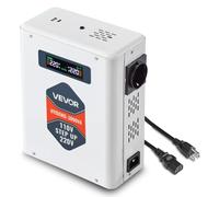 VEVOR Transformateur 110 V à 220 V, Transformateur de Tension Élévateur 3000 VA, avec 2 Prises Européennes, Sortie USB, Écran LCD, Protection Contre Surcharges Surintensités, pour Appareils 220 V