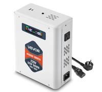 VEVOR Transformateur 220 V à 110 V, Transformateur de Tension Abaisseur 3000 VA, avec 2 Prises Américaines, Sortie USB, Écran LCD, Protection Contre Surcharges Surintensités, pour Appareils 110 V