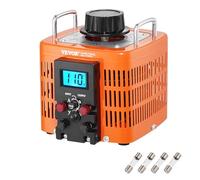 VEVOR Transformateur de tension variable auto 2000 VA, 6,6 A, entrée 230 V, sortie 0-300 V, régulateur de tension AC LCD, 4 fusibles, interrupteur de commande thermique pour maison, bureau industriel