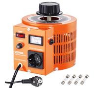 VEVOR Transformateur de tension variable automatique 1000 VA, 3,3 A, entrée 230 V, sortie 0-300 V, régulateur tension AC 4 fusibles, interrupteur de commande thermique pour maison, bureau industriel