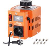 VEVOR Transformateur variable 500VA 1,7A 230V entrée, 0-300V sortie AC Régulateur de tension avec 4 fusibles supplémentaires Interrupteur de contrôle thermique pour la maison Industrie Bureau