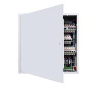 VEVOR Trappe de Visite Ouverture 620x620 mm, Porte de Révision Robuste en Acier Galvanisé, pour Câblage Cache Canalisations Placo Plafond Sol, Panneau d’Accès Maintenance avec Serrure, Blanc