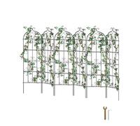 VEVOR Treillis jardin pour plantes grimpantes, 51 x 180 cm, treillis fleurs de jardin en métal antirouille, treillis de rosiers grimpants extérieur, support de concombres, pour cours, pelouses, 6 pcs