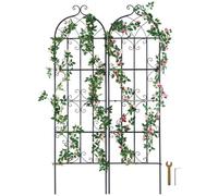 VEVOR Treillis jardin pour plantes grimpantes, 51 x 180 cm, treillis fleurs de jardin en métal antirouille, treillis de rosiers grimpants extérieur, support de concombres, pour cours, pelouses, 2 pcs