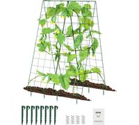 VEVOR Treillis pour plantes grimpantes, 117x84 cm, pliable, dispositif d'escalade en métal pour platebandes surélevées, supports de plantes d'extérieur pour tomates, courges et légumes