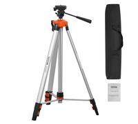 VEVOR Trépied de niveau laser Réglable 695–1750 mm – Filetage 1/4''-20, Niveau à bulle, Aluminium