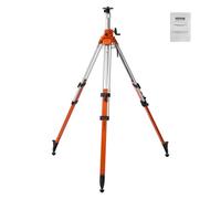 VEVOR Trépied de Niveau Laser, Filetage 5/8"-11, Trépied d'Arpentage Robuste, Réglable en Hauteur 1145-2905 mm, Bulle de Niveau, Limiteur de Diffusion, Pieds Antidérapants Relevables pour Construction