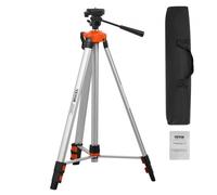 VEVOR Trépied de Niveau Laser, Filetage 1/4''-20, Réglable en Hauteur 695-1750 mm avec Niveau à Bull Intégré, Support de Scanner Laser Léger, Pieds Rétractables, Trépied Aluminium pour Mesure Stable