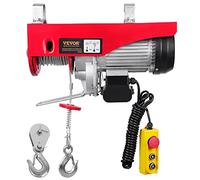 VEVOR Treuil à Câble Électrique 1000 kg Palan Électrique avec Télécommande Filaire 4 m Treuil-Palan 1600 W 10 m/min Hauteur de Levage Câble Simple 12 m Moteur Cuivre Pur pour Garages Entrepôts Usines