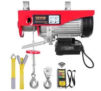 Treuil a Cable Electrique 1000 kg Palan Electrique avec Telecommande sans Fil 1600 w Treuil-Palan 10 m/min Hauteur de Levage Cable Simple 12 m Moteur en Cuivre Pur pour Garages Entrepots Usines - Vevor