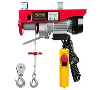 VEVOR Treuil à Câble Électrique 250 kg Palan Électrique avec Télécommande Filaire 4 m Treuil-Palan 510 W 10 m/min Hauteur de Levage Câble Simple 12 m Moteur Cuivre Pur pour Garages Entrepôts Usines
