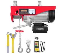 VEVOR Treuil à Câble Électrique 400 kg Palan Électrique avec Télécommande sans Fil 850 W Treuil-Palan 10 m/min Hauteur de Levage Câble Simple 12 m Moteur pour Garages Entrepôts Usines