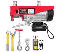 VEVOR Treuil à Câble Électrique 800 kg Palan Électrique avec Télécommande sans Fil 1450 W Treuil-Palan 10 m/min Hauteur de Levage Câble Simple 12 m Moteur en Cuivre Pur pour Garages Entrepôts Usines