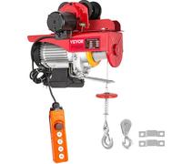VEVOR Treuil à Câble Palan électrique 400 kg/800 kg 1300 W Palan à Levier en Acier Palan électrique à Chaîne Simple/Double 12m/min 6m/min