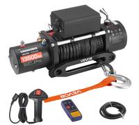 VEVOR Treuil électrique 12 V 6100 kg - Corde synthétique Φ 9,5 mm x 26 m - IP55