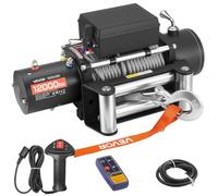 VEVOR Treuil Électrique 12 V CC 5400 kg avec Câble en Acier Φ 9,1 mm x 24 m, Télécommande sans Fil et Filaire, Étanchéité IP55, pour Remorquage de SUV, Jeep, Remorque, Bateau, Véhicule Tout-terrain