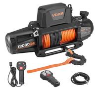 VEVOR Treuil Électrique 12 V CC 5400 kg avec Corde Synthétique Φ 9,5 mm x 28 m, Télécommande sans Fil et Filaire, Étanchéité IP67, pour Remorquage de SUV, Jeep, Remorque, Bateau, Véhicule Tout-terrain