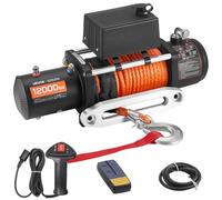 VEVOR Treuil Électrique 12 V CC 5400 kg avec Corde Synthétique Φ 9,1 mm x 23 m, Télécommande sans Fil et Filaire, Étanchéité IP55, pour Remorquage SUV, Jeep, Remorque, Bateau, Véhicule Tout-terrain