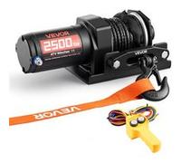 Treuil Électrique 12 V CC 1134 kg-VEVOR-Corde Synthétique 4,8 mm x 12 m-Télécommande Filaire-Étanche IP55