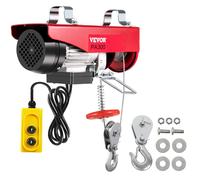 VEVOR Treuil électrique 150 kg / 300 kg - Grue de levage avec télécommande, système d'entraînement avec câble en acier, grue de plafond pour garage ou atelier