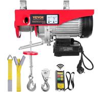 VEVOR Treuil électrique 400kg à 800kg Hauteur de levage 12m Palan 1450W Palan avec télécommande sans fil Treuil à chaîne Treuil à moteur