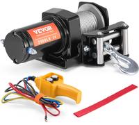 VEVOR Treuil électrique, capacité de traction de 2000 lb, treuil ATV/UTV 12 V DC avec Φ5/32 in x 39 ft bobine de câble en acier 7 brins, télécommande par câble, IP55 étanche pour le remorquage de UTV