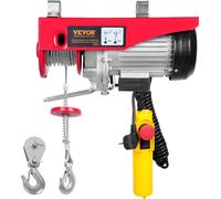 VEVOR Treuil électrique de 300kg à 600kg Hauteur de levage 12m Treuil à moteur 1150W Moteur en cuivre Poulie 10m/min Vitesse de levage Palan avec télécommande à câble Palan à chaîne