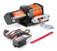 VEVOR Treuil électrique 1588 kg 12 V CC – câble synthétique 12 brins, télécommande filaire, IP55