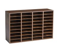 VEVOR Trieur de Documents de Bureau en Bois avec 36 Compartiments, Brun, Organisateur de Dossiers avec Étagères Réglables pour Rangement de Papiers, Magazines, Courriers, Bibliothèque, École, Accueil