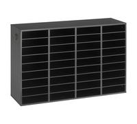 VEVOR Trieur de Documents de Bureau en Bois avec 36 Compartiments, Noir, Organisateur de Dossiers avec Étagères Réglables pour Rangement de Papiers, Magazines, Courriers, Bibliothèque, École, Accueil