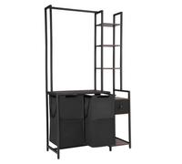 VEVOR Trieur de Linge 2 Compartiments, Panier à Linge avec Étagères, Tiroir et Sacs en Tissu Oxford 600D, Meuble de Rangement Suspendu pour Vêtements Sales, Buanderie Blanchisserie Salle de Bain