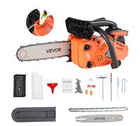 VEVOR Tronçonneuse à Essence 305 mm, Tronçonneuse Thermique 25 cc, 0,75 kW, avec Poignée Antidérapante, Double Réservoir de Carburant, pour Coupe de Bois, Élagage de Branches des Arbres, Défrichement