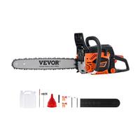 VEVOR Tronçonneuse à essence 52 CC 18" 45,7 cm avec moteur pour coupe du bois