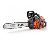 VEVOR Tronçonneuse Thermique 58 cm³ 2,2 kW Scie à Chaîne Essence 2 Temps pour Coupe du Bois, Élagage, Défrichage, avec Guide-chaîne 508 mm, Starter Synchronisé à l'Accélérateur, Double Réservoir